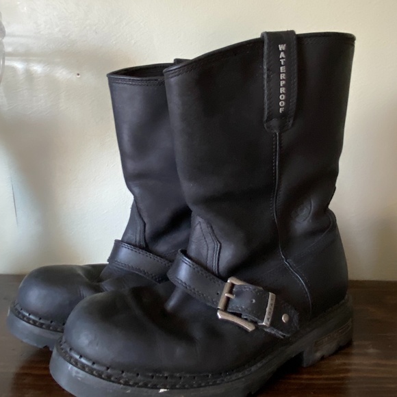 Ariat Shoes Ariat Black Leather Motorcycle Boots Steel Enforced Size 9 Mens Poshmark